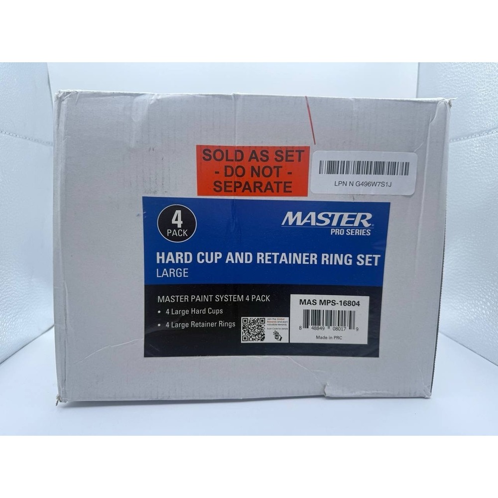 Master Pro Series Hard Cup and Retainer Ring Set Large 4 Pack A12 - Picture 3 of 8